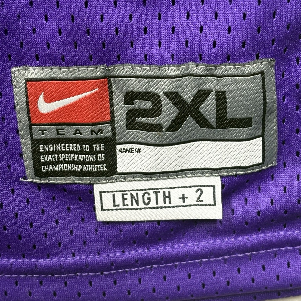 Nike Team Sacramento Kings Mike Bibby Basketball Jersey Mens 2XL Purple NBA Mesh - Picture 4 of 11